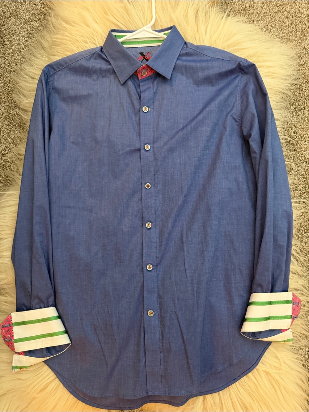 Robert Graham X Men’s Blue Button Up Shirt